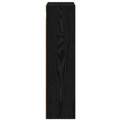 vidaXL Bathroom Wall Cabinet with Shelf Black Oak 30 x 16 x 62.5 cm
