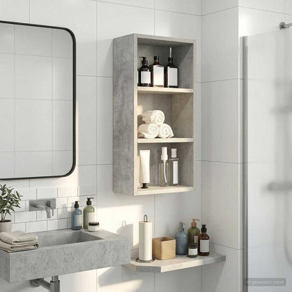 vidaXL Bathroom Wall Cabinet Concrete Grey 30 x 16 x 62.5 cm