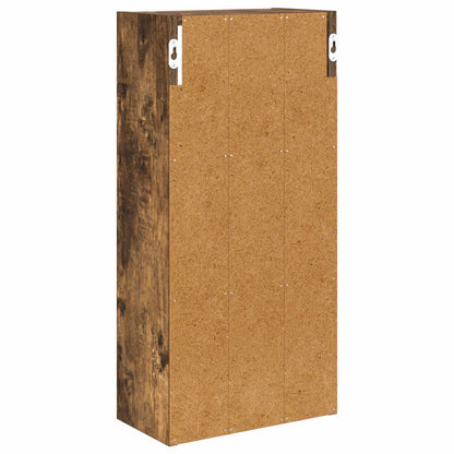 vidaXL Bathroom Wall Cabinet with Shelf Smoked Oak 30 x 16 x 62.5 cm