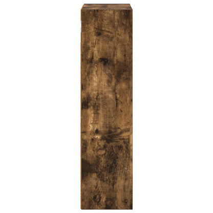 vidaXL Bathroom Wall Cabinet with Shelf Smoked Oak 30 x 16 x 62.5 cm