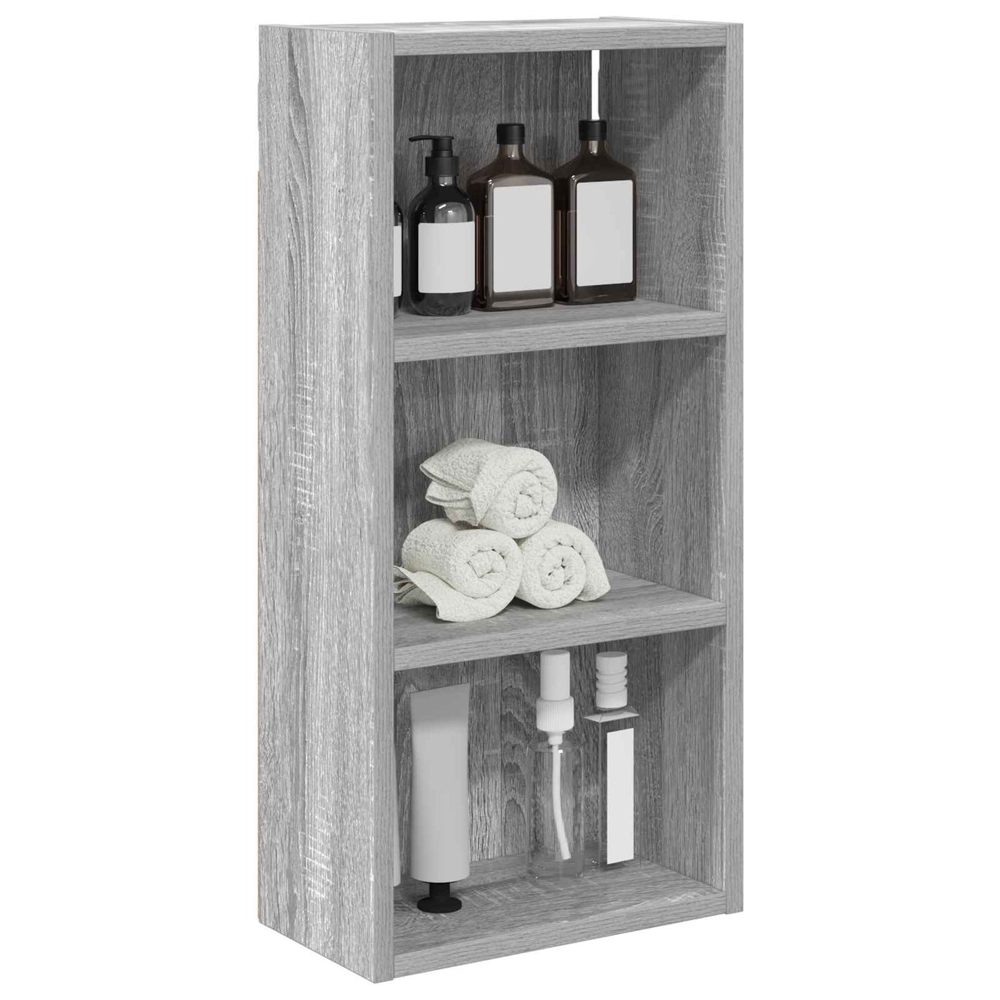 vidaXL Bathroom Wall Cabinet Grey Sonoma 30 x 16 x 62.5 cm