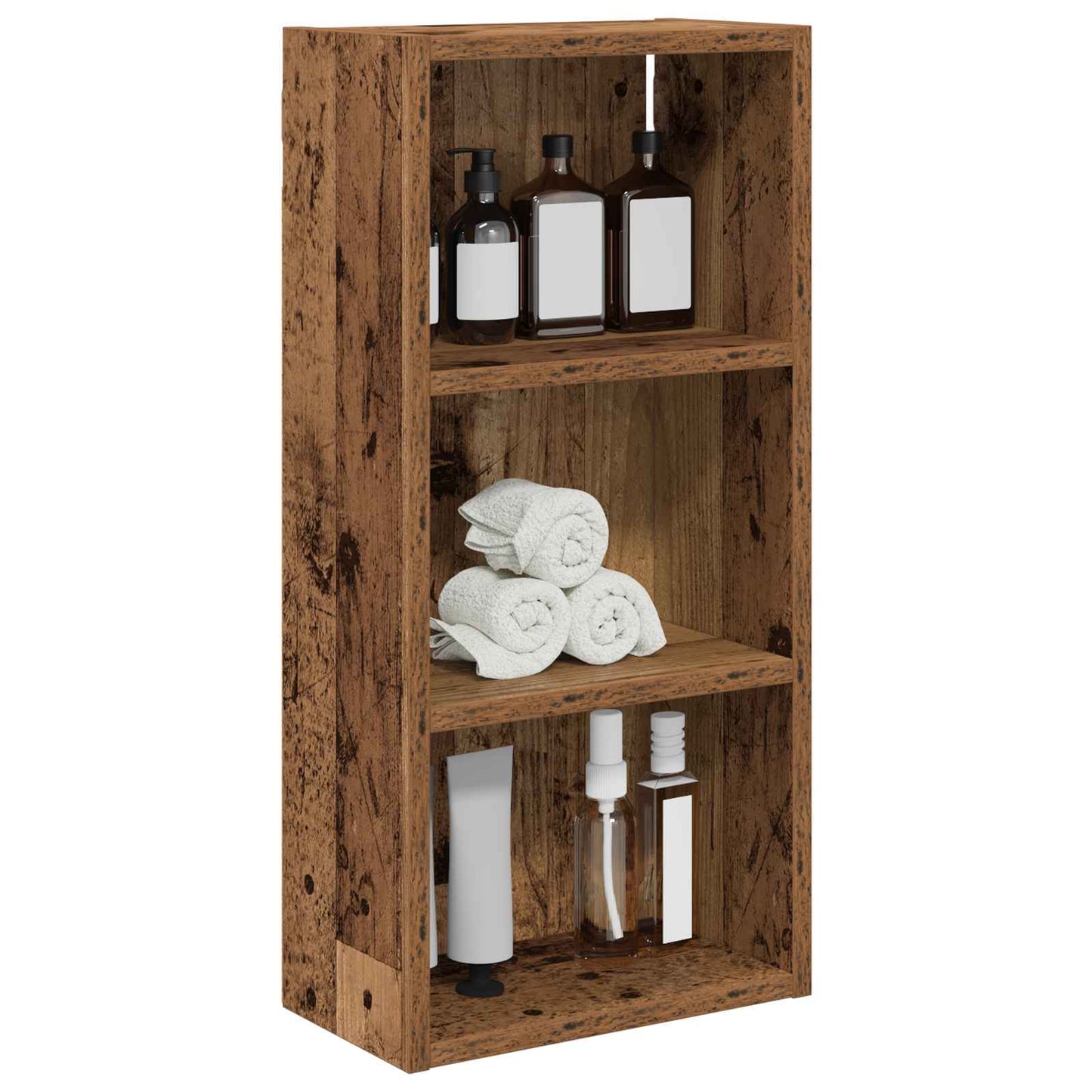 vidaXL Bathroom Wall Cabinet Old Wood 30 x 16 x 62.5 cm
