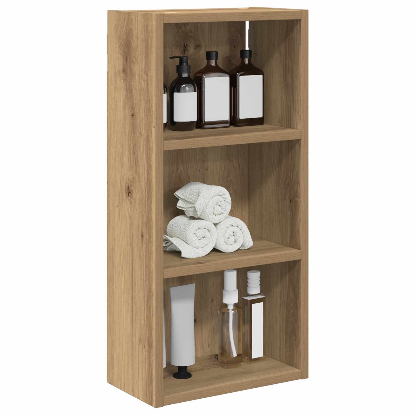 vidaXL Bathroom Wall Cabinet with Shelf Artisian Oak 30 x 16 x 62.5 cm