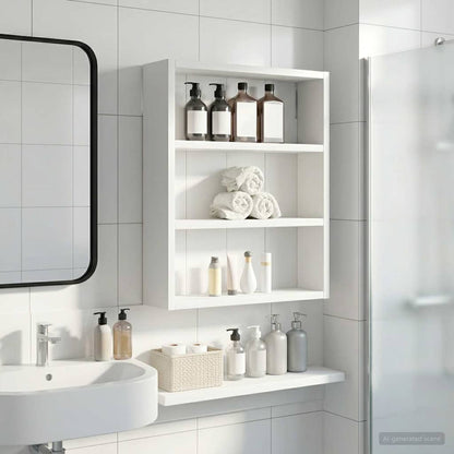 vidaXL Bathroom Wall Cabinet White 40 x 10 x 50 cm Engineered wood