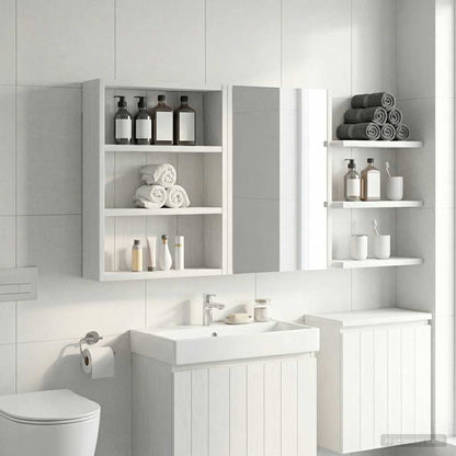 vidaXL Bathroom Wall Cabinet White 40 x 10 x 50 cm Engineered wood