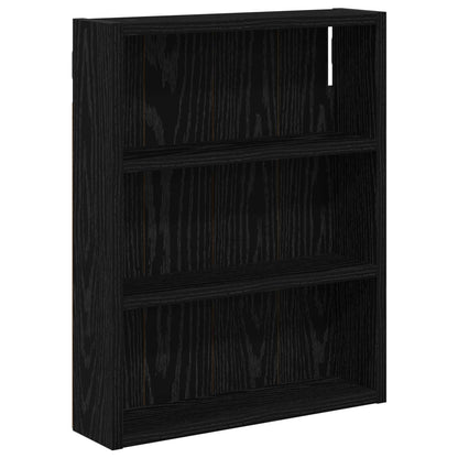 vidaXL Bathroom Wall Cabinet Black Oak 40 x 10 x 50 cm Engineered wood