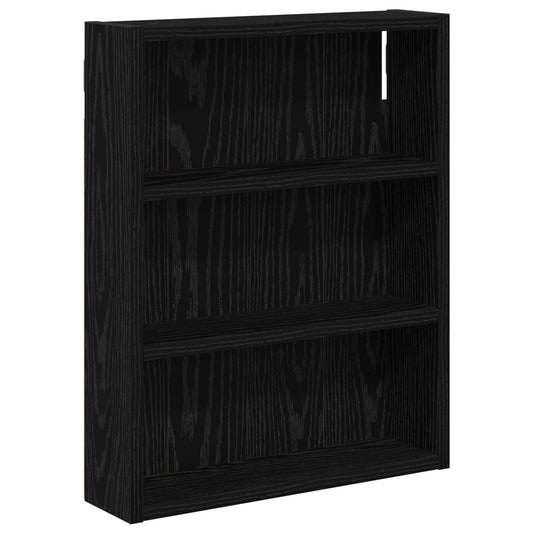 vidaXL Bathroom Wall Cabinet Black Oak 40 x 10 x 50 cm Engineered wood