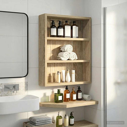 vidaXL Bathroom Wall Cabinet Sonoma Oak 40 x 10 x 50 cm