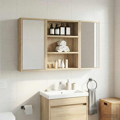 vidaXL Bathroom Wall Cabinet Sonoma Oak 40 x 10 x 50 cm