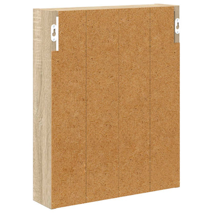 vidaXL Bathroom Wall Cabinet Sonoma Oak 40 x 10 x 50 cm