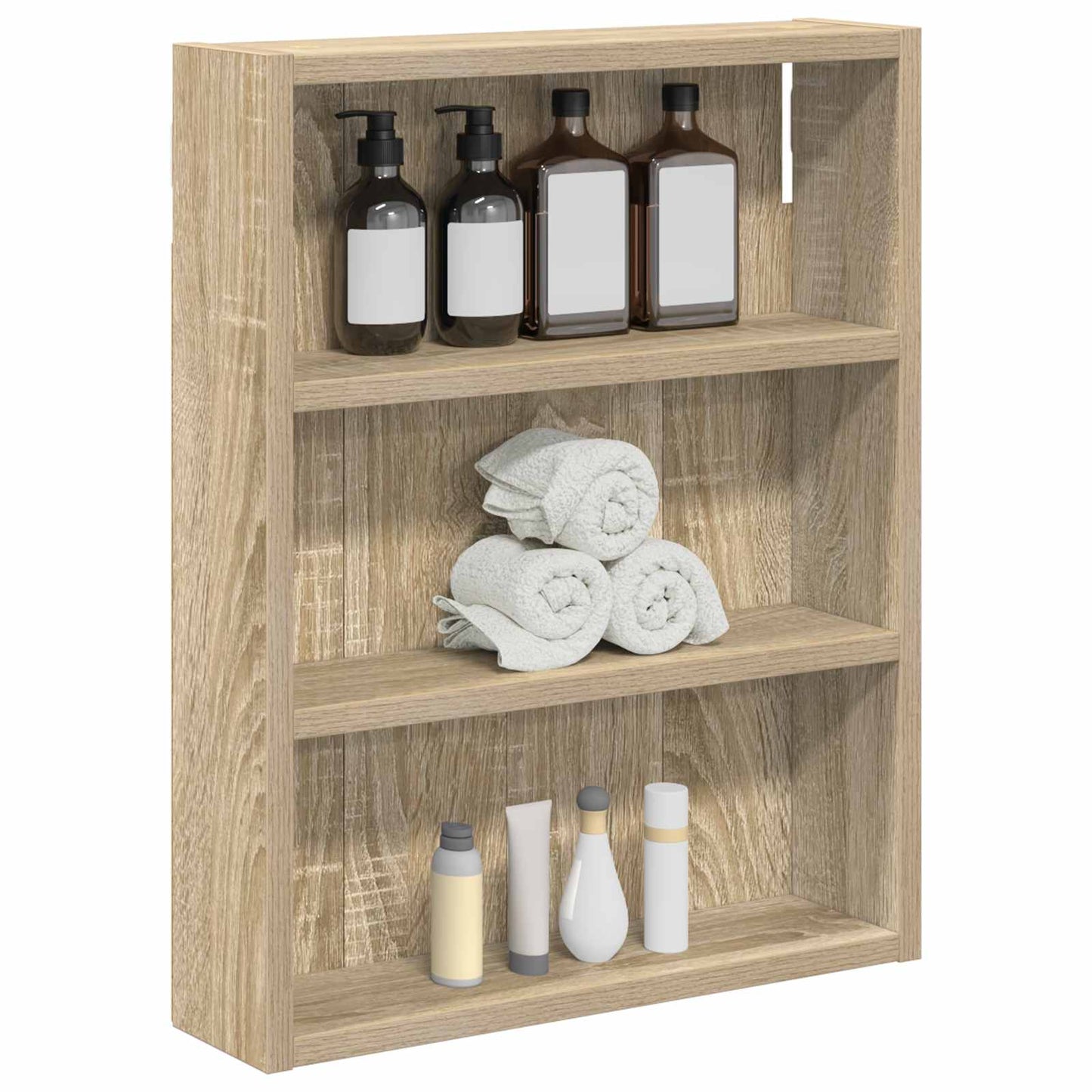 vidaXL Bathroom Wall Cabinet Sonoma Oak 40 x 10 x 50 cm