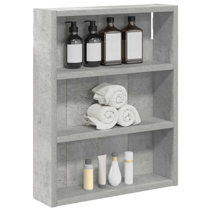 vidaXL Bathroom Wall Cabinet Concrete Grey 40 x 10 x 50 cm