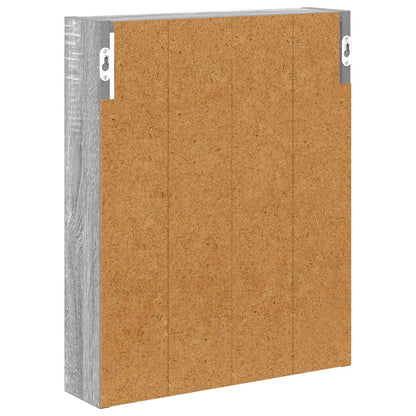 vidaXL Bathroom Wall Cabinet with Shelf Grey Sonoma 40 x 10 x 50 cm