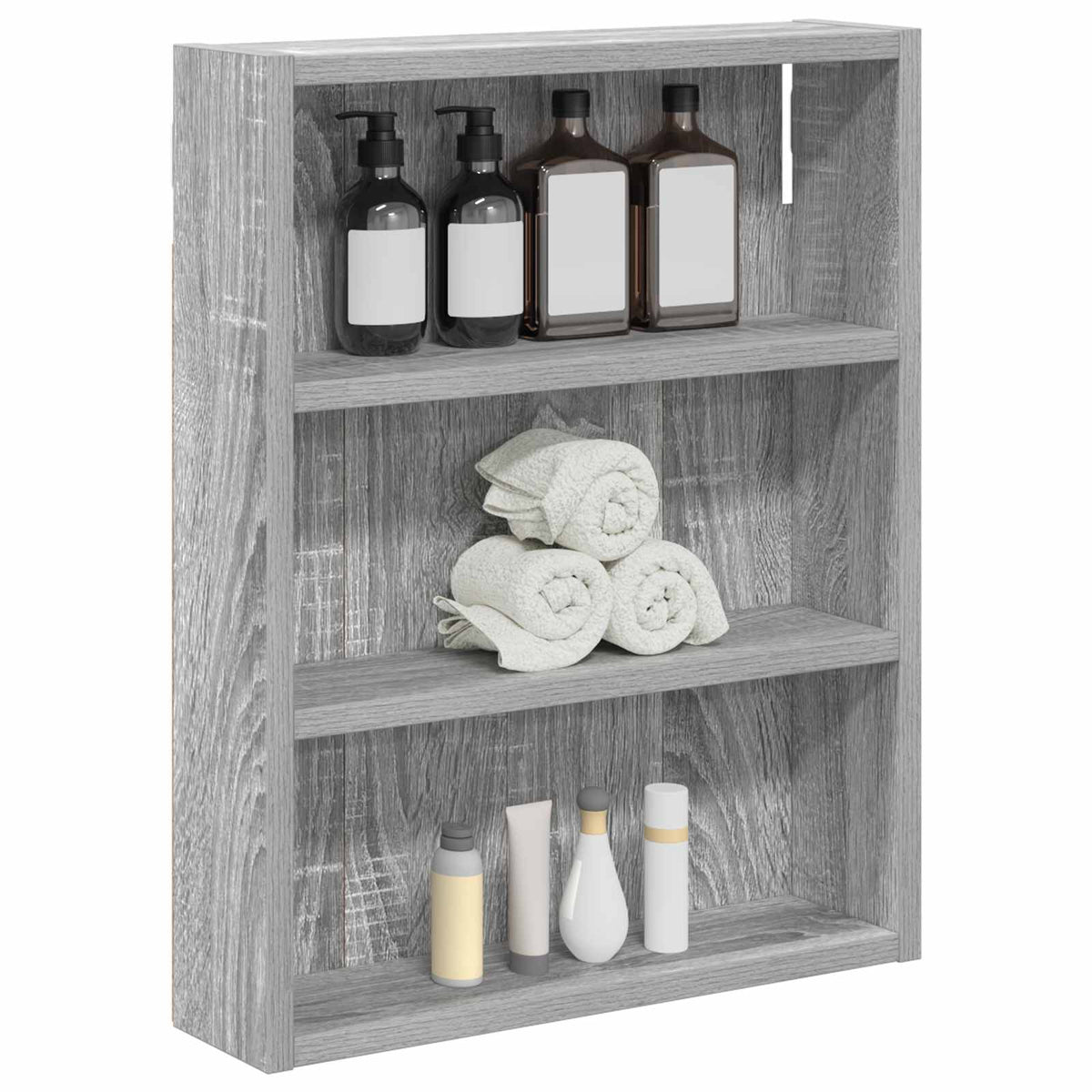 vidaXL Bathroom Wall Cabinet Grey Sonoma 40 x 10 x 50 cm