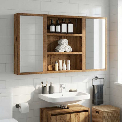 vidaXL Bathroom Wall Cabinet Old Wood 40 x 10 x 50 cm Engineered wood