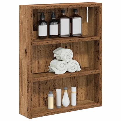 vidaXL Bathroom Wall Cabinet Old Wood 40 x 10 x 50 cm Engineered wood