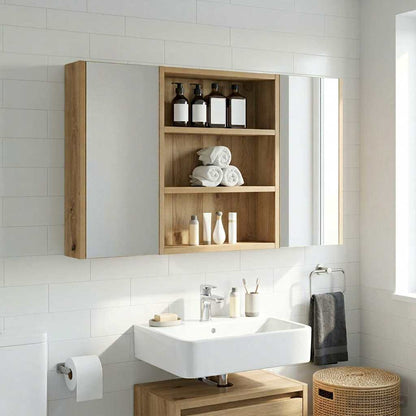 vidaXL Bathroom Wall Cabinet Artisian Oak 40 x 10 x 50 cm
