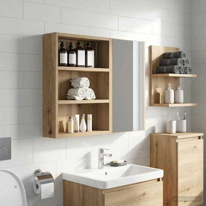 vidaXL Bathroom Wall Cabinet Artisian Oak 40 x 10 x 50 cm