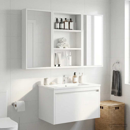 vidaXL Bathroom Wall Cabinet White 40 x 10 x 60.5 cm Engineered wood