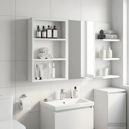 vidaXL Bathroom Wall Cabinet White 40 x 10 x 60.5 cm Engineered wood
