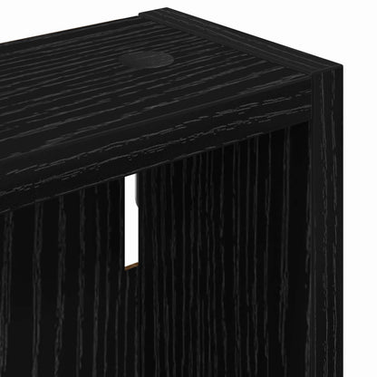 vidaXL Bathroom Wall Cabinet with Shelf Black Oak 40 x 10 x 60.5 cm