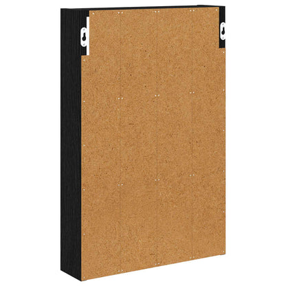 vidaXL Bathroom Wall Cabinet Black Oak 40 x 10 x 60.5 cm
