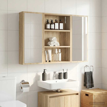 vidaXL Bathroom Wall Cabinet Sonoma Oak 40 x 10 x 60.5 cm