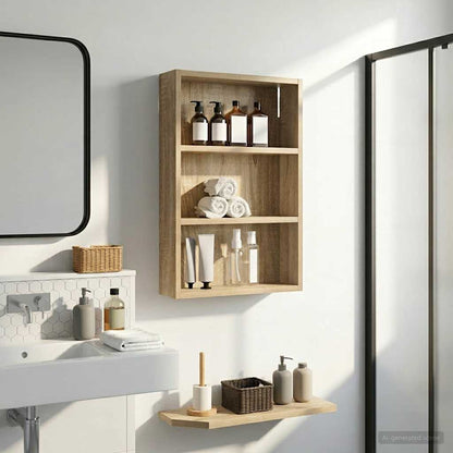 vidaXL Bathroom Wall Cabinet Sonoma Oak 40 x 10 x 60.5 cm