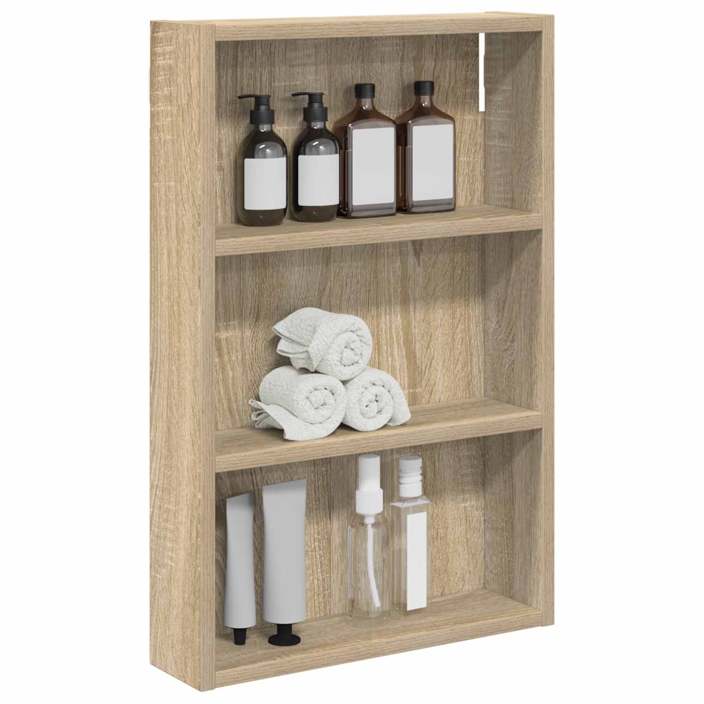vidaXL Bathroom Wall Cabinet Sonoma Oak 40 x 10 x 60.5 cm