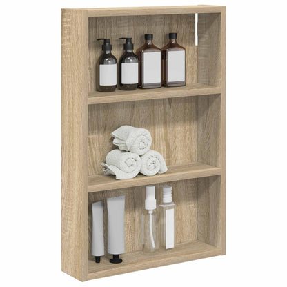 vidaXL Bathroom Wall Cabinet Sonoma Oak 40 x 10 x 60.5 cm