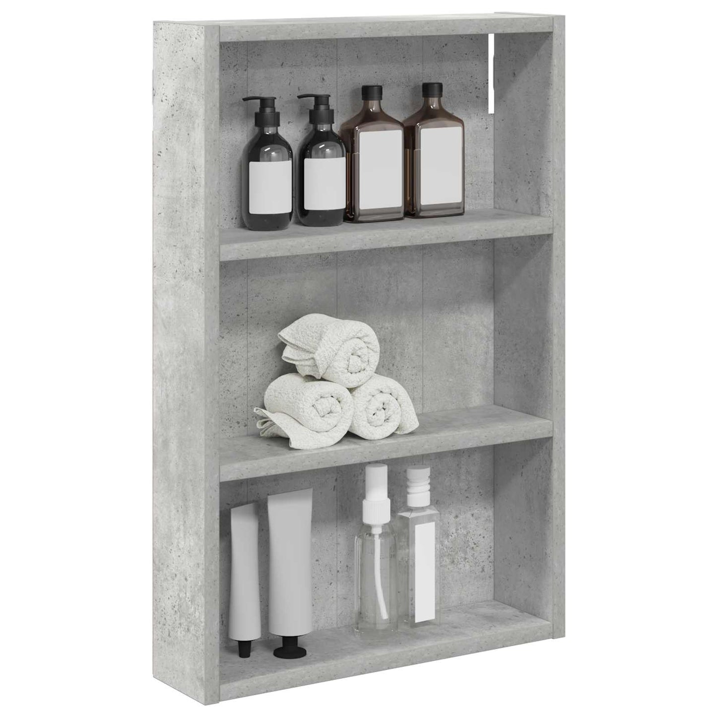 vidaXL Bathroom Wall Cabinet Concrete Grey 40 x 10 x 60.5 cm