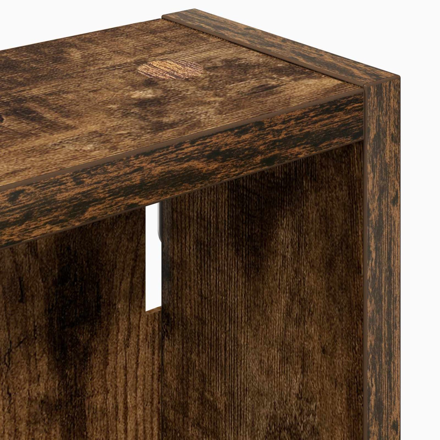 vidaXL Bathroom Wall Cabinet with Shelf Smoked Oak 40 x 10 x 60.5 cm