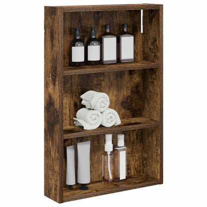 vidaXL Bathroom Wall Cabinet Smoked Oak 40 x 10 x 60.5 cm