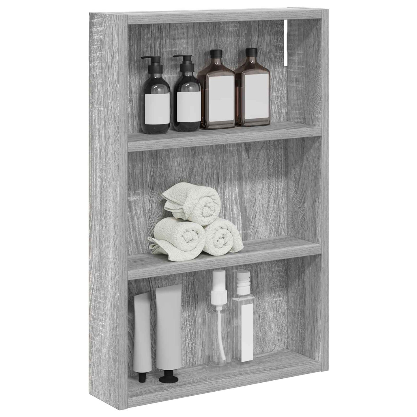 vidaXL Bathroom Wall Cabinet Grey Sonoma 40 x 10 x 60.5 cm