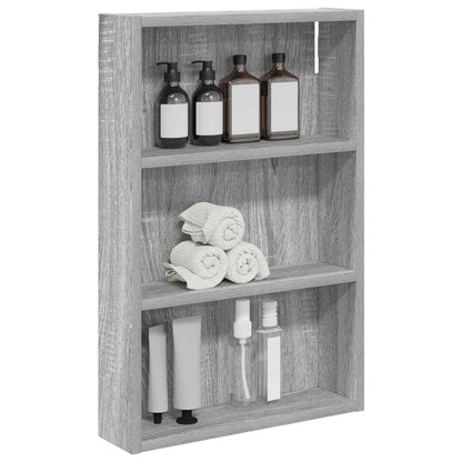 vidaXL Bathroom Wall Cabinet Grey Sonoma 40 x 10 x 60.5 cm
