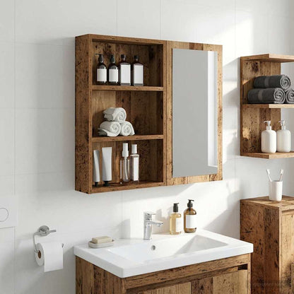 vidaXL Bathroom Wall Cabinet Old Wood 40 x 10 x 60.5 cm