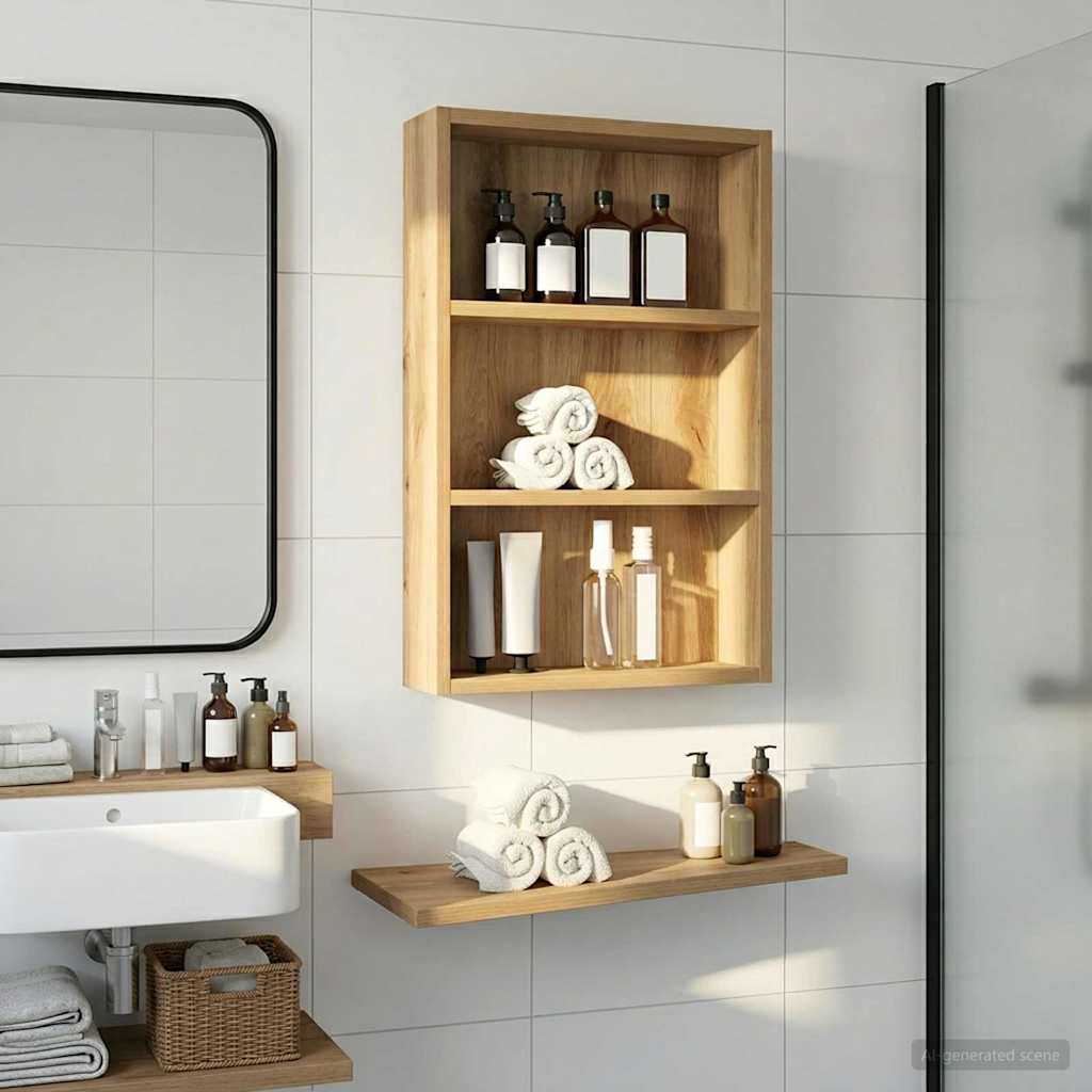 vidaXL Bathroom Wall Cabinet Artisian Oak 40 x 10 x 60.5 cm