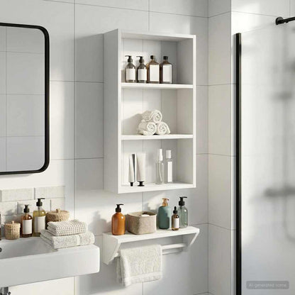 vidaXL Bathroom Wall Cabinet White 40 x 14 x 70 cm Engineered wood