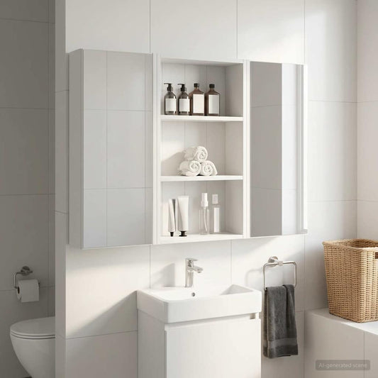 vidaXL Bathroom Wall Cabinet White 40 x 14 x 70 cm Engineered wood