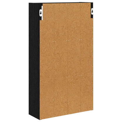vidaXL Bathroom Wall Cabinet Black Oak 40 x 14 x 70 cm Engineered wood