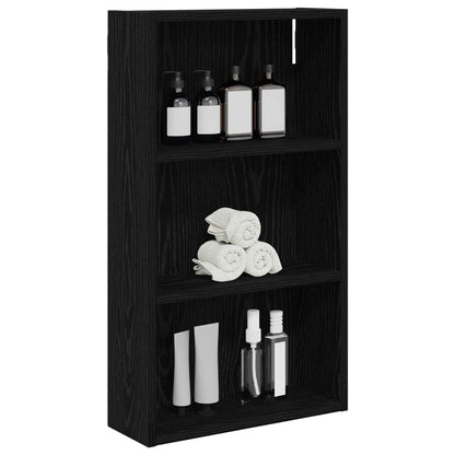 vidaXL Bathroom Wall Cabinet Black Oak 40 x 14 x 70 cm Engineered wood
