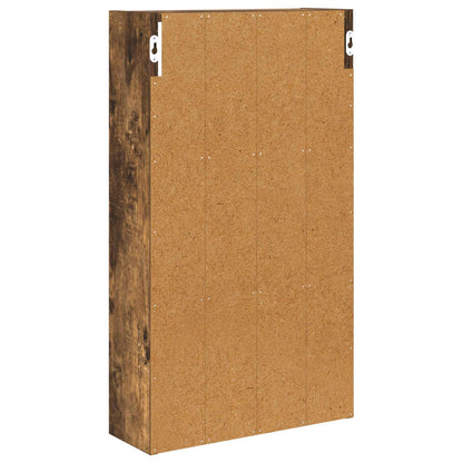 vidaXL Bathroom Wall Cabinet Smoked Oak 40 x 14 x 70 cm