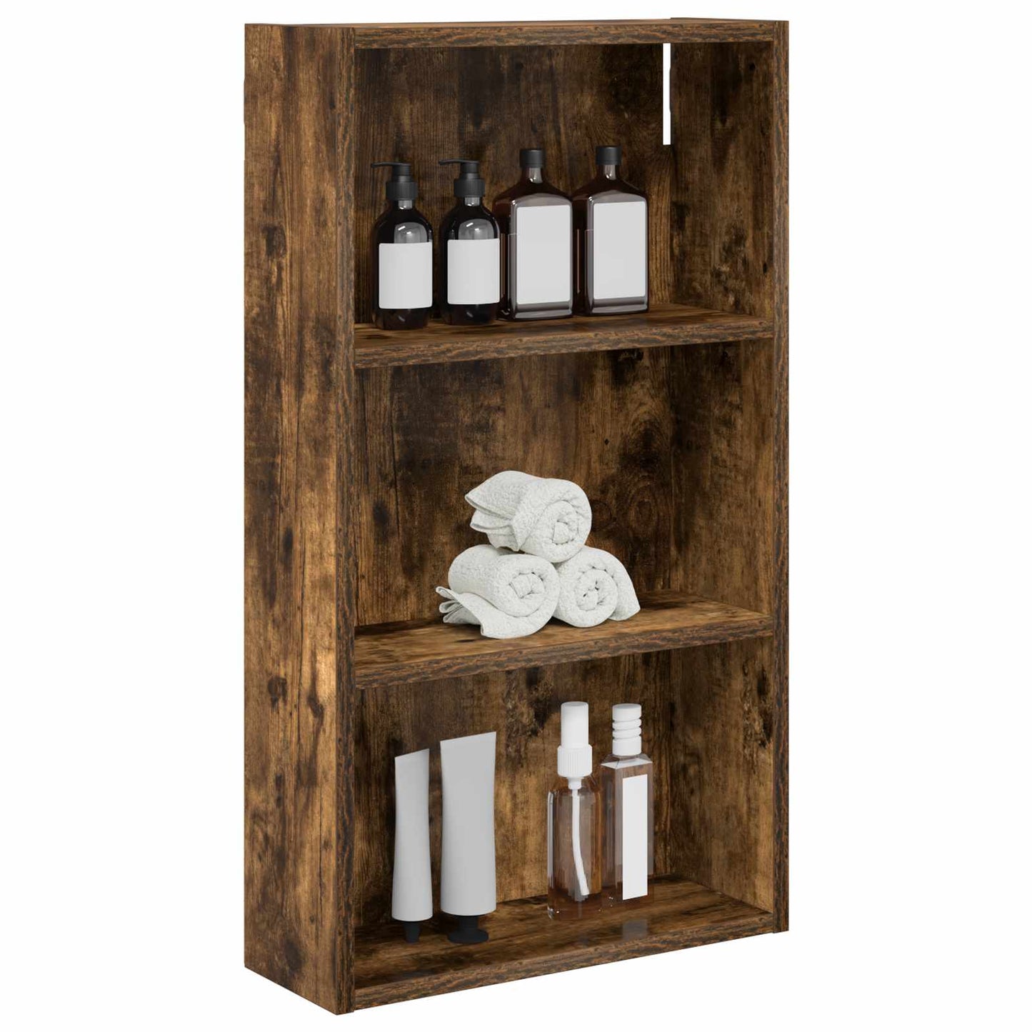 vidaXL Bathroom Wall Cabinet Smoked Oak 40 x 14 x 70 cm