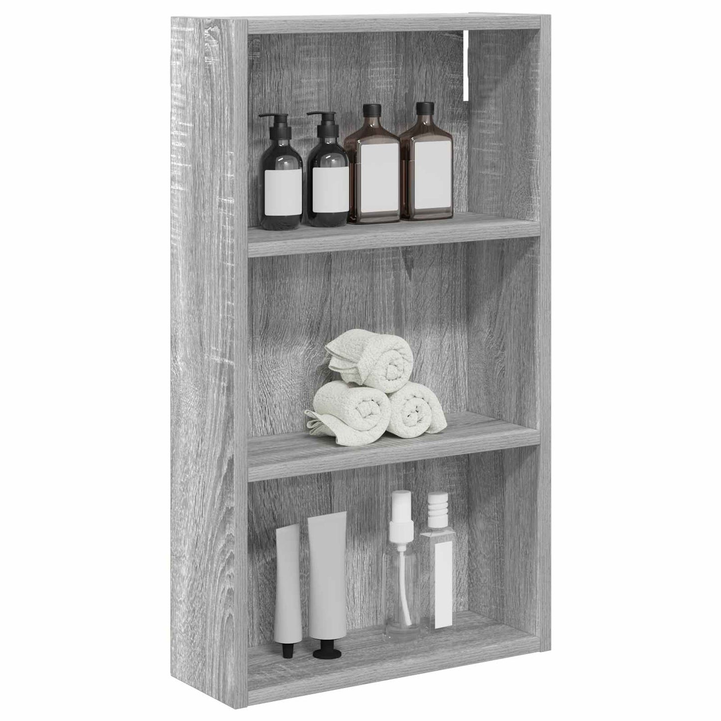vidaXL Bathroom Wall Cabinet Grey Sonoma 40 x 14 x 70 cm
