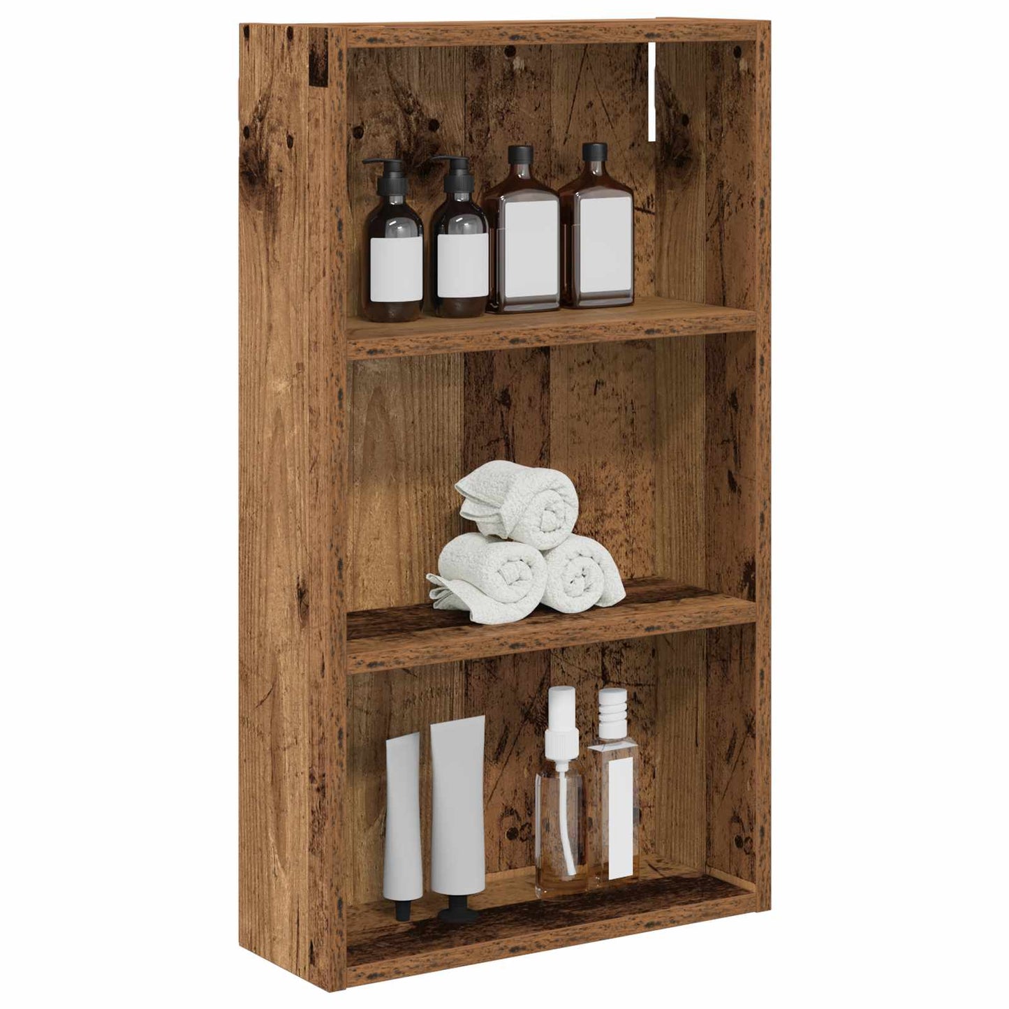 vidaXL Bathroom Wall Cabinet Old Wood 40 x 14 x 70 cm Engineered wood