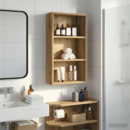 vidaXL Bathroom Wall Cabinet with Shelf Artisian Oak 40 x 14 x 70 cm