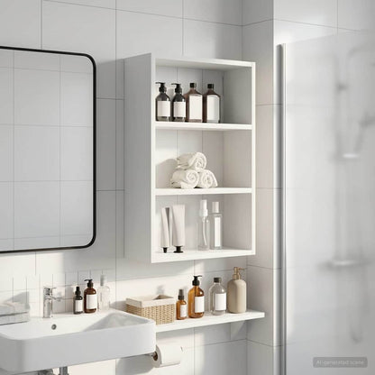vidaXL Bathroom Wall Cabinet White 40 x 16 x 62.5 cm Engineered wood