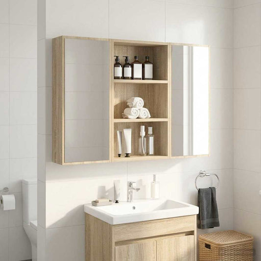 vidaXL Bathroom Wall Cabinet with Shelf Sonoma Oak 40 x 16 x 62.5 cm