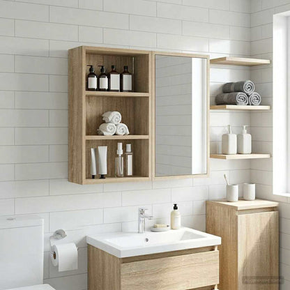 vidaXL Bathroom Wall Cabinet with Shelf Sonoma Oak 40 x 16 x 62.5 cm