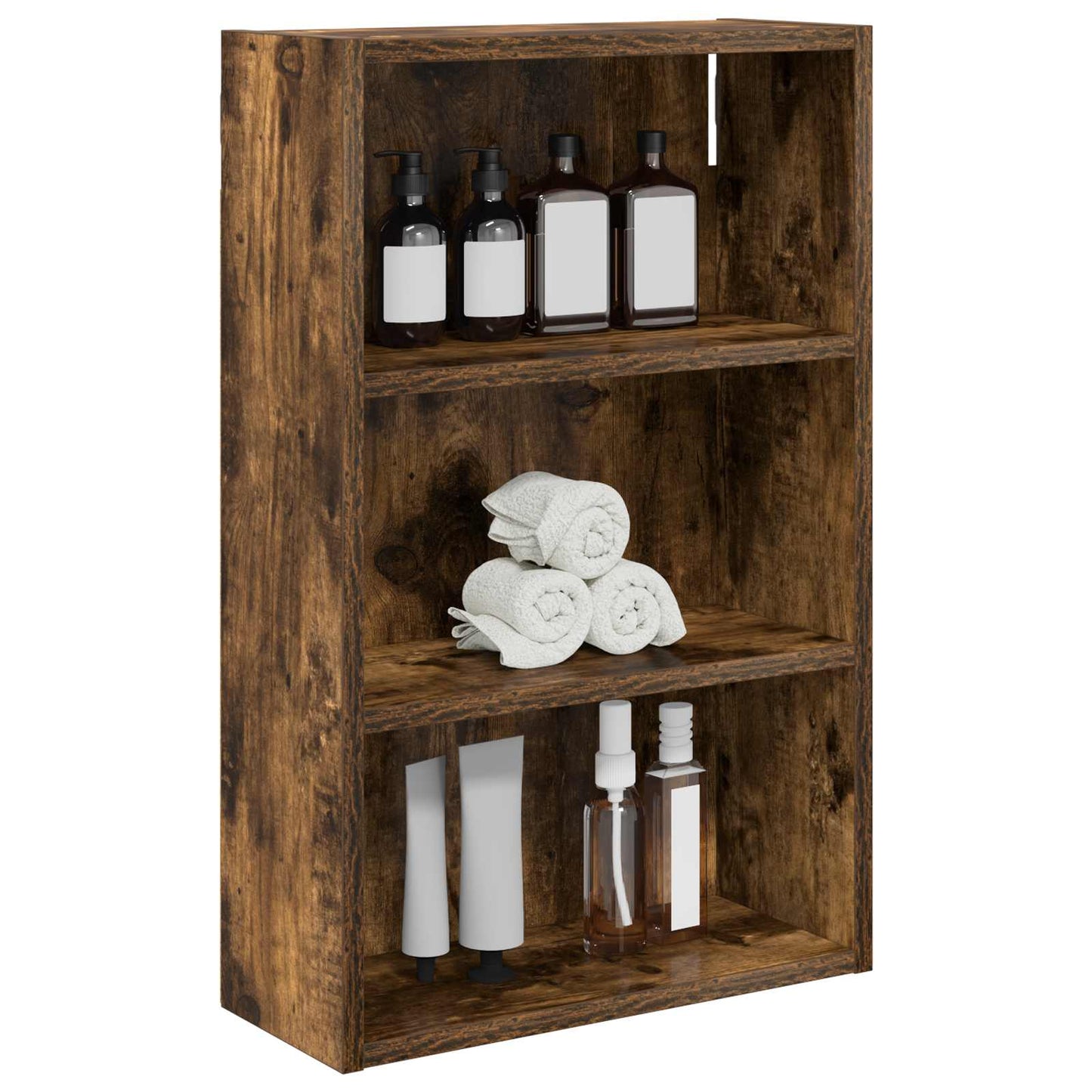 vidaXL Bathroom Wall Cabinet Smoked Oak 40 x 16 x 62.5 cm